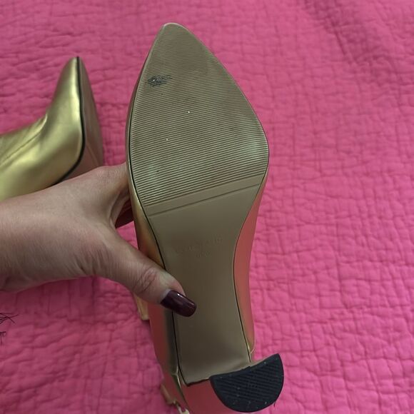 Lavish Alice gold ankle boots with clear inserts, US8 - Picture 8 of 10